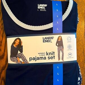 Lands’ End 2 piece knit pajama set new NWT size large